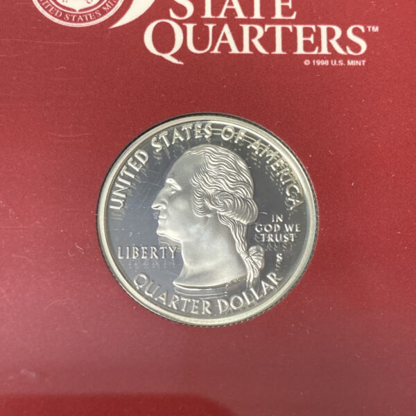 1999-S US Mint Silver Proof Set OGP COA & Box 9 Coins 90% Cameo Quarters WornBox
