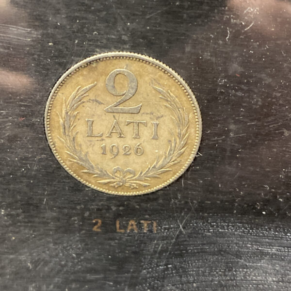 Latvia 1924 One Lats, 1926 2 Lati, 1931 5 Lati Silver Coins: Lot of 3 (0.835)