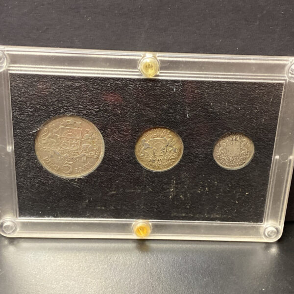 Latvia 1924 One Lats, 1926 2 Lati, 1931 5 Lati Silver Coins: Lot of 3 (0.835)