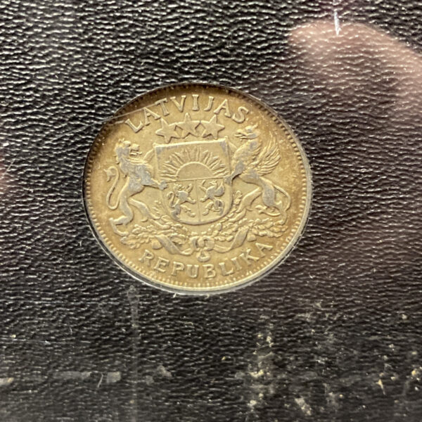 Latvia 1924 One Lats, 1926 2 Lati, 1931 5 Lati Silver Coins: Lot of 3 (0.835)