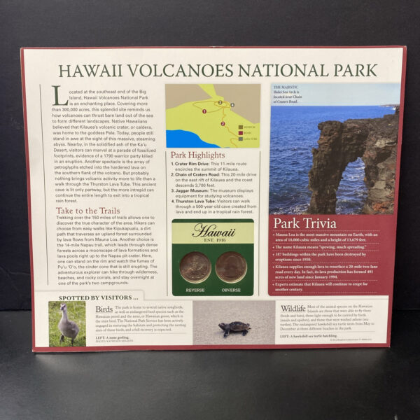 2012 PD Hawaii Volcanoes National Park BU Quarters (2 Coins) Info Card