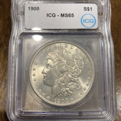 1900 Morgan Silver Dollar $1 Gem Brilliant UNC ICG MS65 Stunning! *7190001