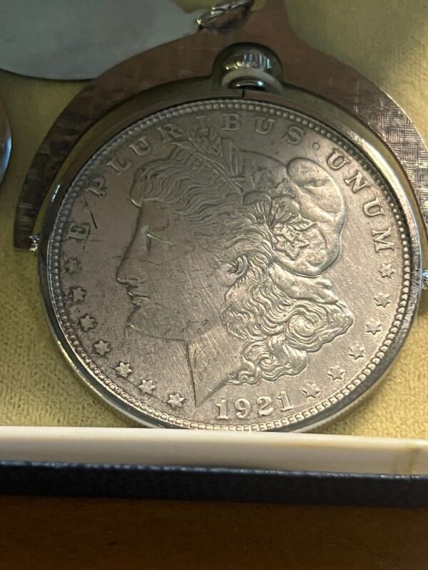 1921 $1 Morgan Silver Dollar key chain    #3191