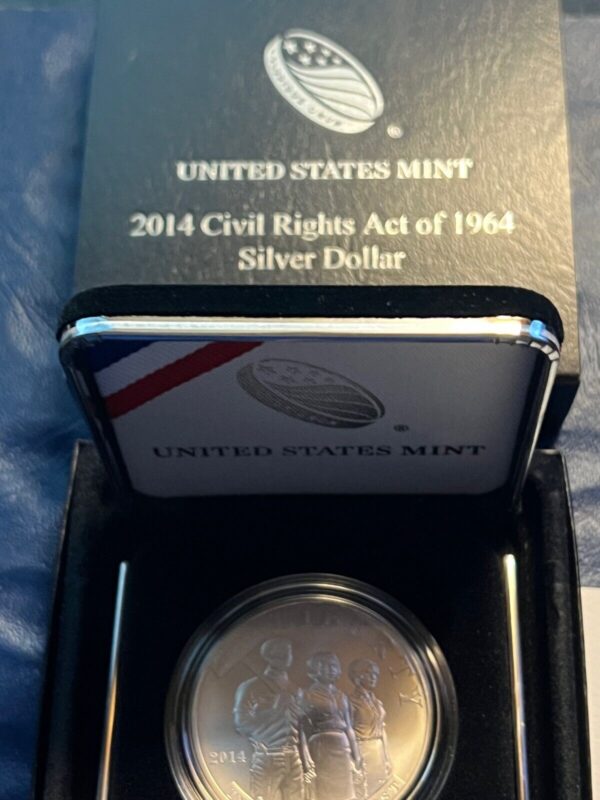 2014-P Civil Rights Act of 1964 Proof Commemorative Silver Dollar w/ OGP & COA