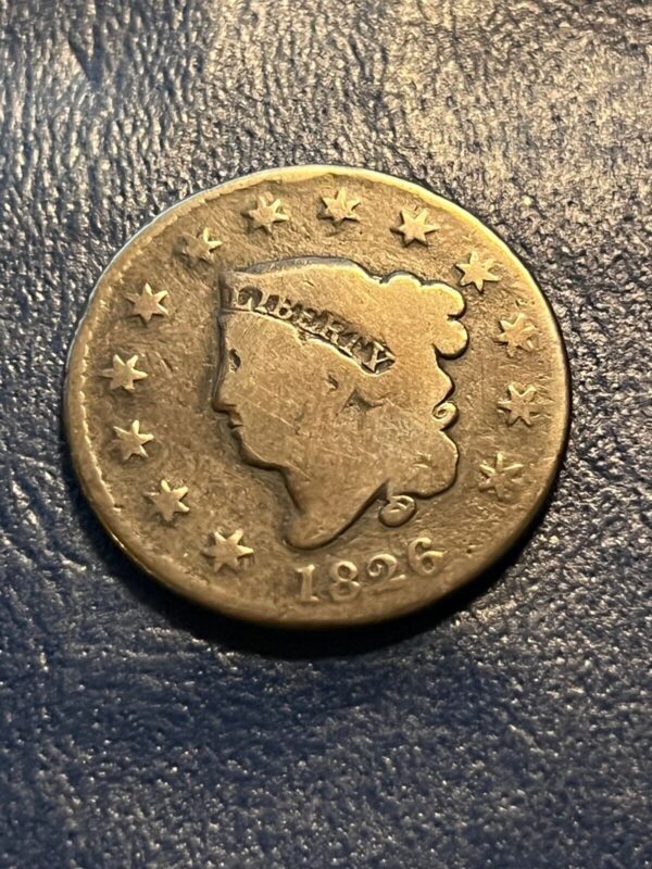 1826 Braided Hair Large Cent US Copper Coin BN