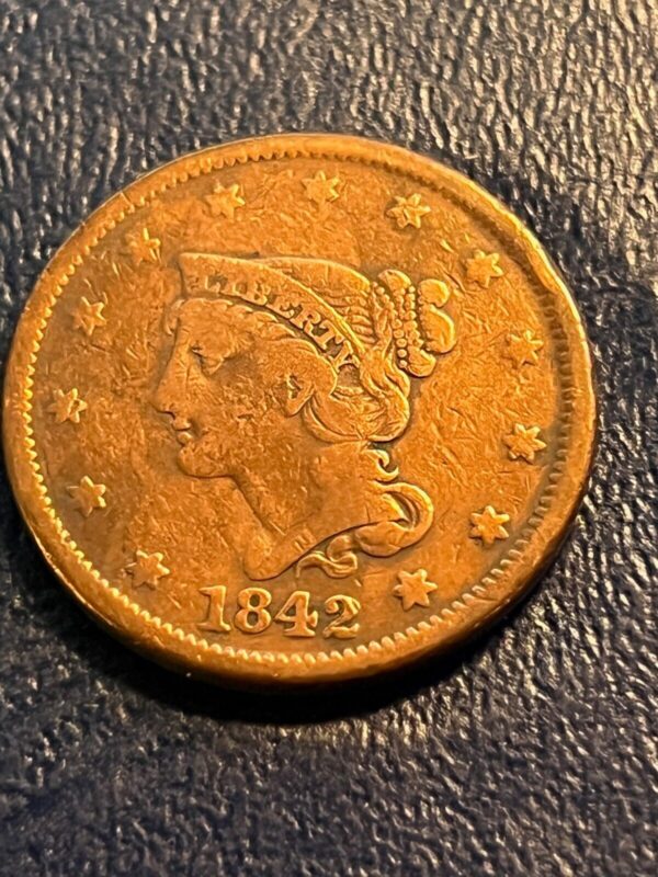 1842 1C BN Braided Hair Cent  #3154