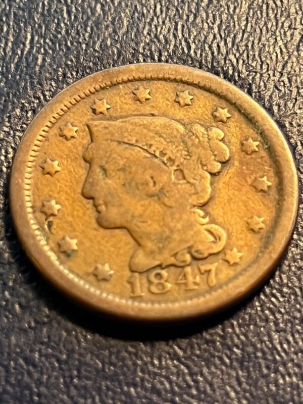 1847 1C BN Braided Hair Cent #3153