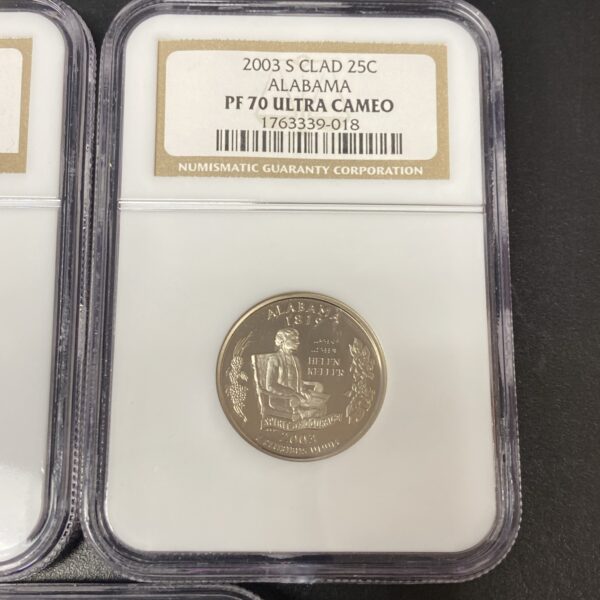 2003-S Clad NGC PF70 ULTRA CAMEO ~ Proof 5 Coin Statehood Quarter Set