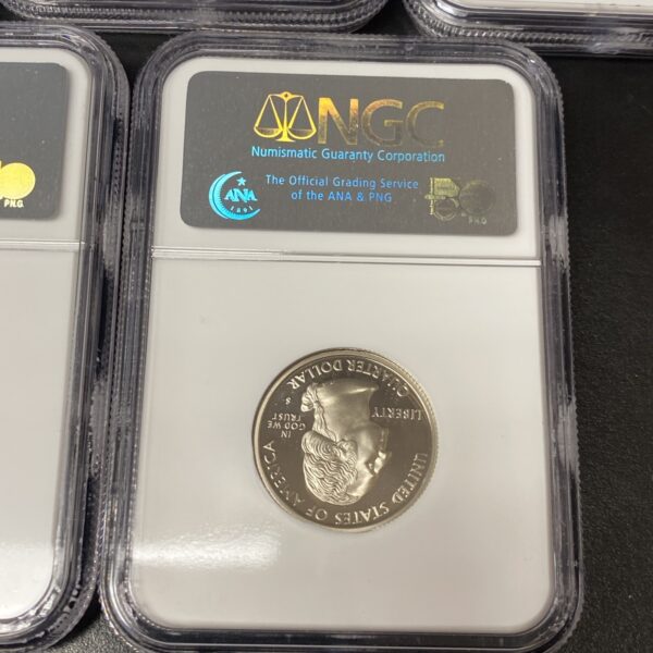 2003-S Clad NGC PF70 ULTRA CAMEO ~ Proof 5 Coin Statehood Quarter Set