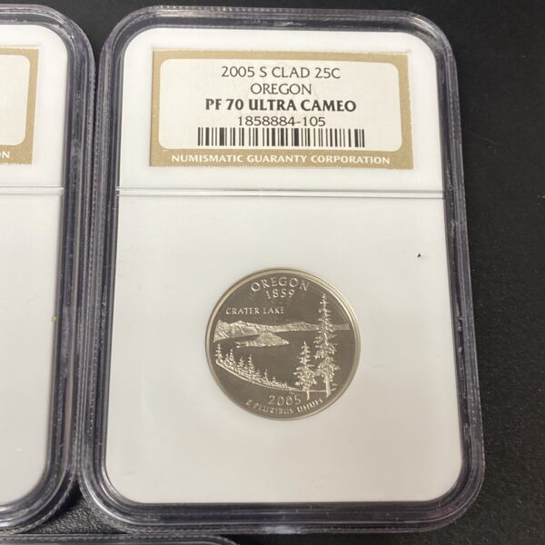 2005-S CLAD US State Quarters 25c Proof Set (5) NGC PF70 Ultra Cameo