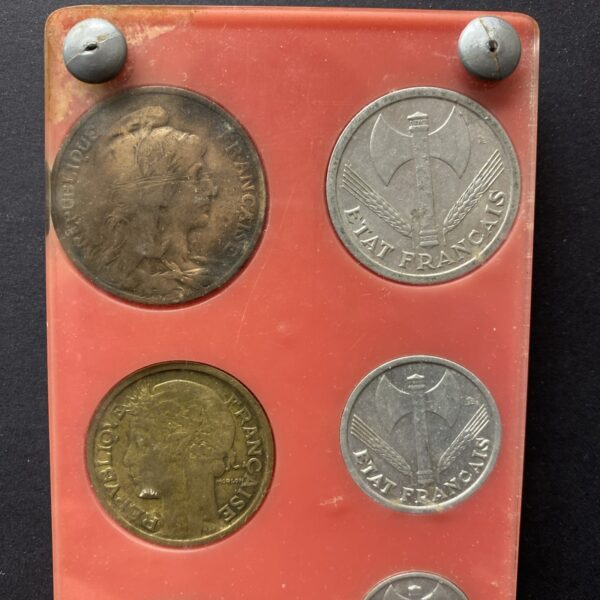 SILVER - WORLD Coin Set - 1911-1943 Francs Centimes Fraternites 12 Coins
