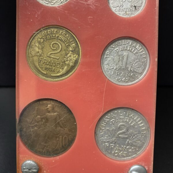 SILVER - WORLD Coin Set - 1911-1943 Francs Centimes Fraternites 12 Coins