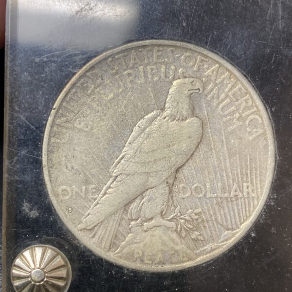 1954-1955 U.S. Mint Unc Set-6 Coins In BLACK Capital Holder W/ 1935 Peace Dollar