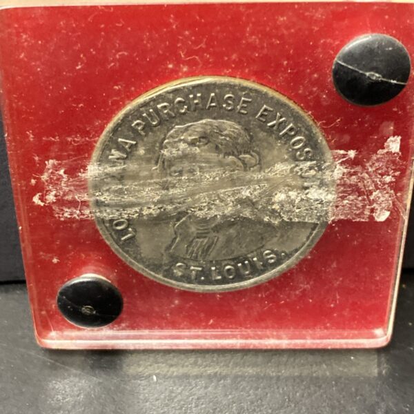 Old 1904 Silver Louisiana Purchase Exposition St. Louis World's Fair Medallion