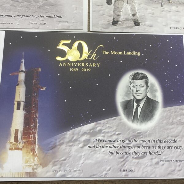 Apollo 11 50th Anniversary 2019 Engraved Prints Set of 3 The Moon Landing Series