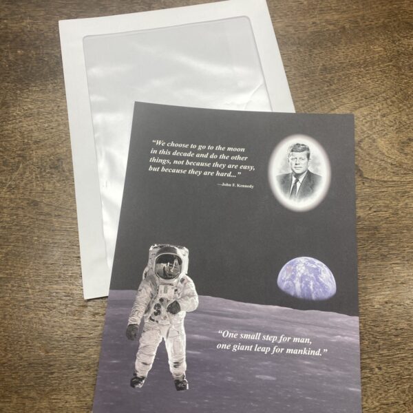 Moon Landing NASA Astronomy Neil Armstrong & JFK Quotes 8.5 x 11 Print Kennedy