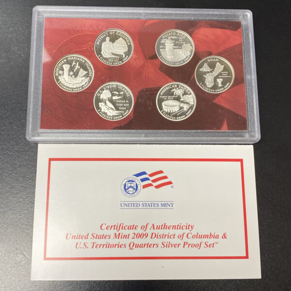 2009 D.C. & U.S Territories Quarter Silver & Clad Proof Sets U.S. Mint OGP COA