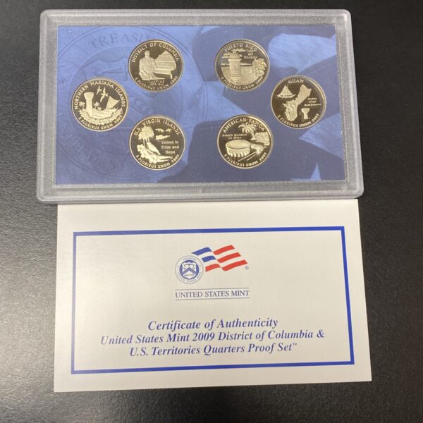 2009 D.C. & U.S Territories Quarter Silver & Clad Proof Sets U.S. Mint OGP COA
