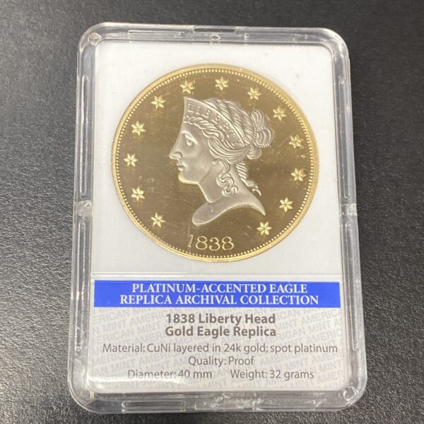1838 & 1861 & 1933 Historical Platinum Gold 3 Eagles Replica Archival Collection