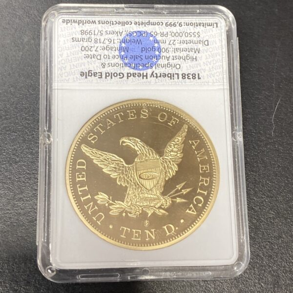 1838 & 1861 & 1933 Historical Platinum Gold 3 Eagles Replica Archival Collection