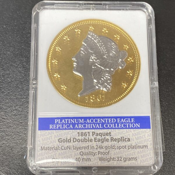 1838 & 1861 & 1933 Historical Platinum Gold 3 Eagles Replica Archival Collection
