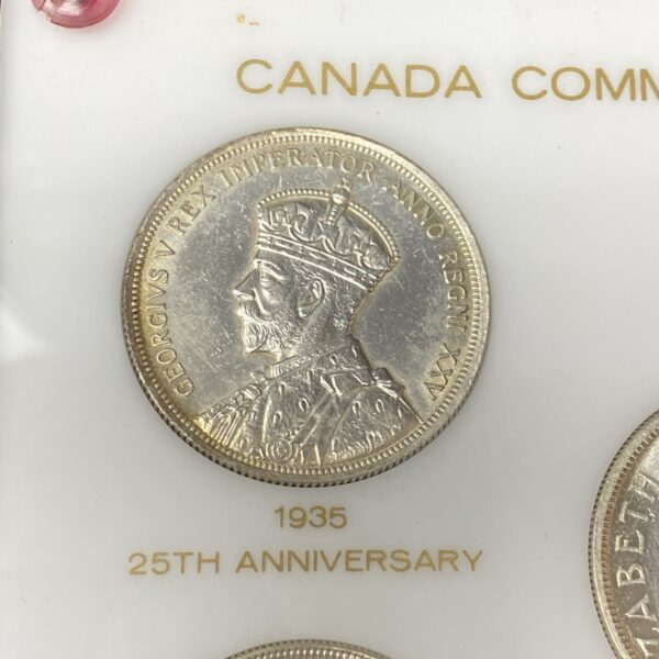 Canada Silver Commemorative 5 Coin Capital Set 1935 1939 1949 1958 1964 0.800 Ag