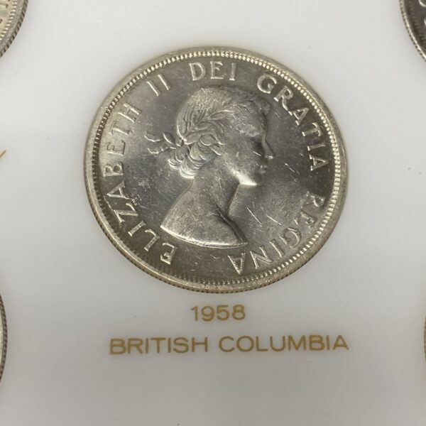 Canada Silver Commemorative 5 Coin Capital Set 1935 1939 1949 1958 1964 0.800 Ag