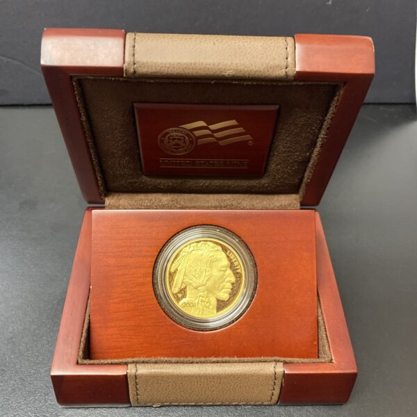 2008 W American Gold Buffalo Proof 1 oz $50 in OGP COA Display Box Fine .9999