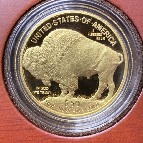 2008 W American Gold Buffalo Proof 1 oz $50 in OGP COA Display Box Fine .9999