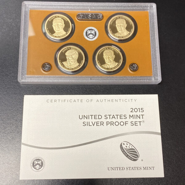 2015 Silver Proof Set U.S. Mint 14 Coins Original Government Packaging OGP COA