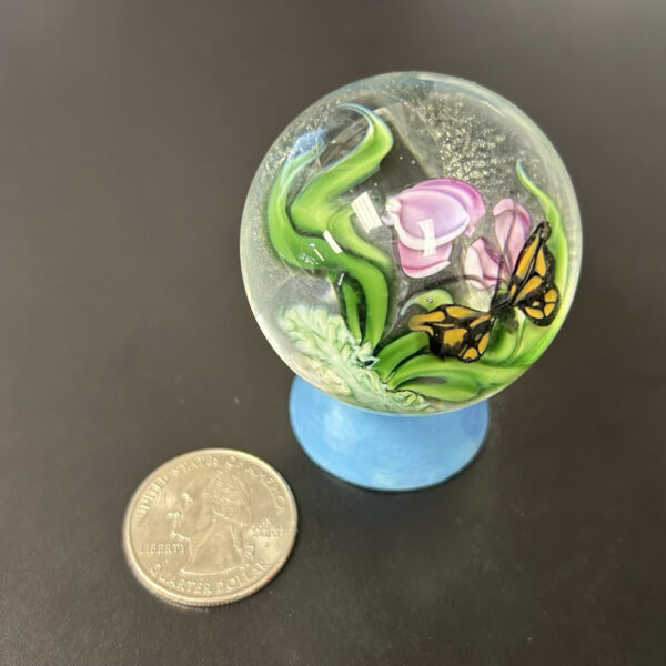 Jumbo Marble 5.5 Inch Circumference (Rare, Beautiful Butterfly Design)