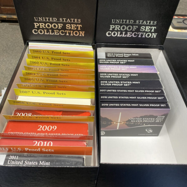 Lot Of 20 US Mint Silver Proof Sets OGP Boxes & COAs 2000-2019 includes 2012 KEY