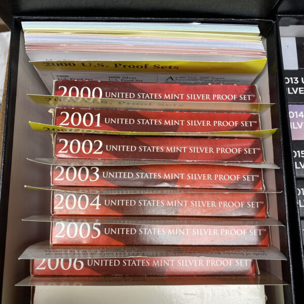 Lot Of 20 US Mint Silver Proof Sets OGP Boxes & COAs 2000-2019 includes 2012 KEY