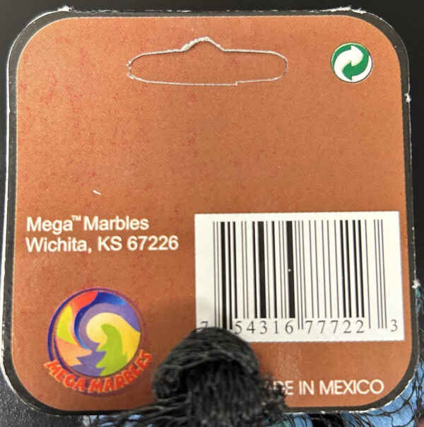 Rustic Mega Marbles Net Bag 40 13-15mm w/2 Display Rings Retired Set (2004-2006)