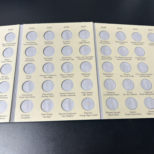 America's National Park Commemorative Quarters 2010-2021 Empty Album