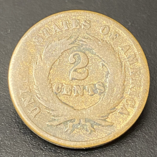 1865 Two Cent Piece United States Of America 2c Coin (As Pictured) *219