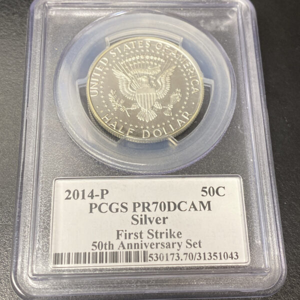 2014 PDSW 50th Anniversary Kennedy Half Dollar 4pc Set PCGS MS PR70 First Strike