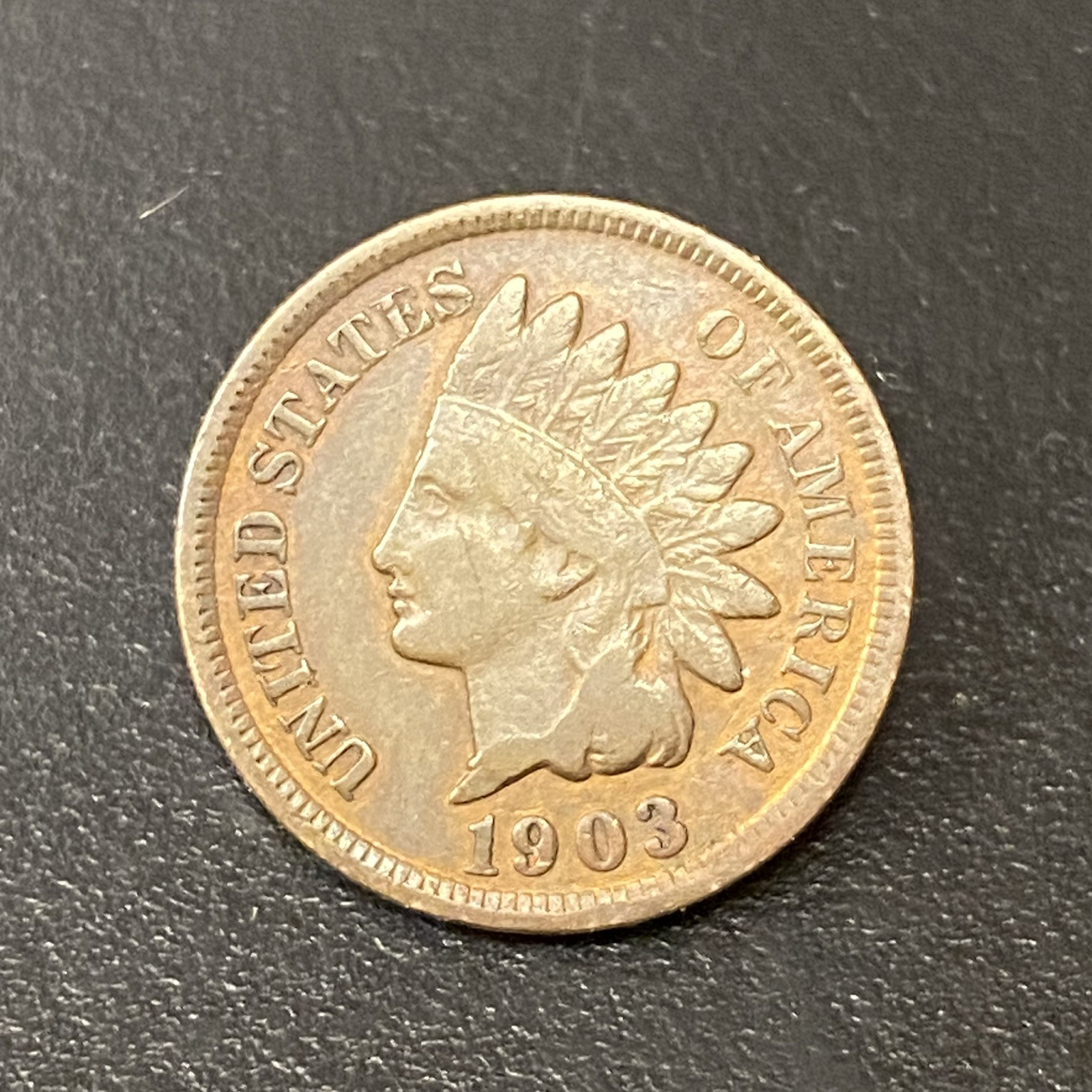 1903 Indian Head Cent Penny Native American 1c G-VG (As Pictured)*318