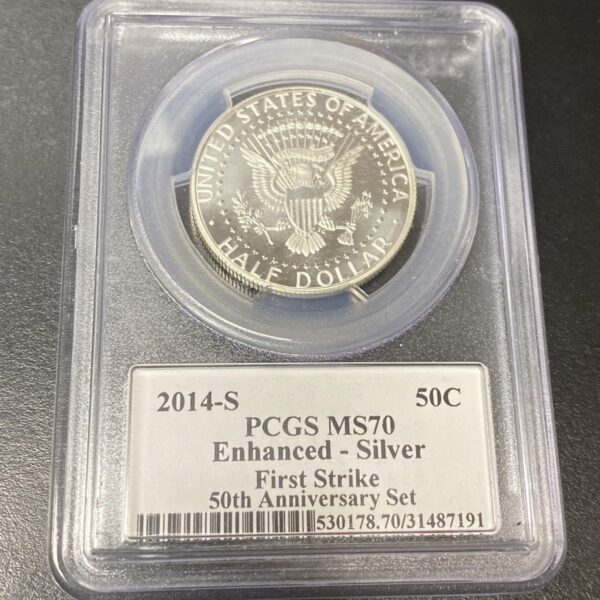 2014 PDSW 50th Anniversary Kennedy Half Dollar 4pc Set PCGS MS PR70 First Strike