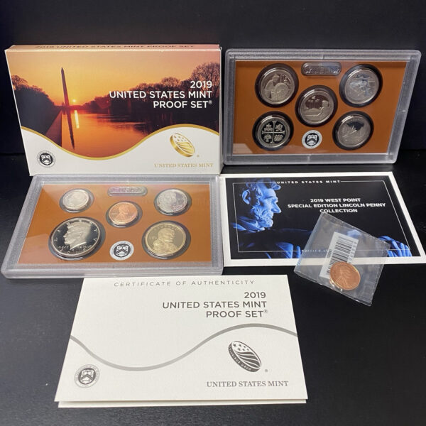 2019-S US Mint Proof Set | West Point Penny Proof | OGP Box & COA | Uncirculated