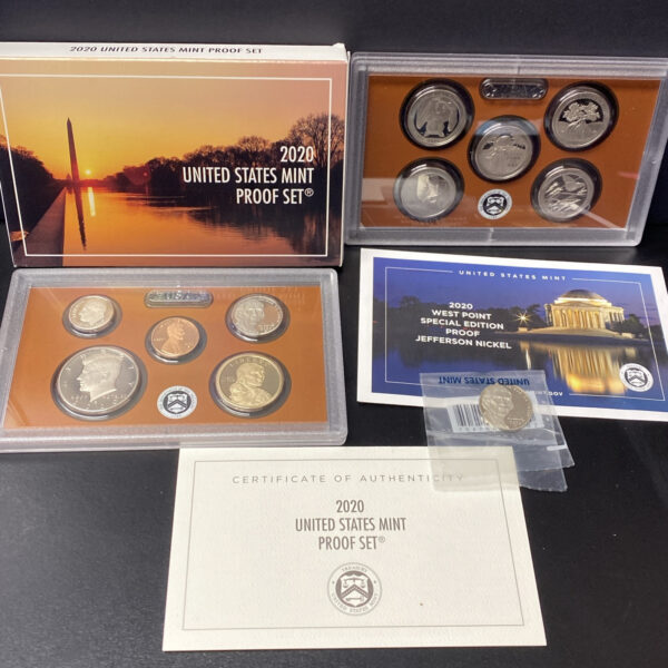 2020 Clad Proof Set US Mint w/ West Point Special Edition Proof Jefferson Nickel