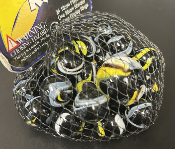 Raven Mega Marbles Net Bag 24 Players 1 Shooter Retired Set (2004-2006)