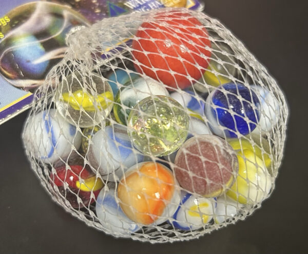 Party Collector Series Net Bag Glass Mega Marbles Vacor 1 Shooter 24 Players