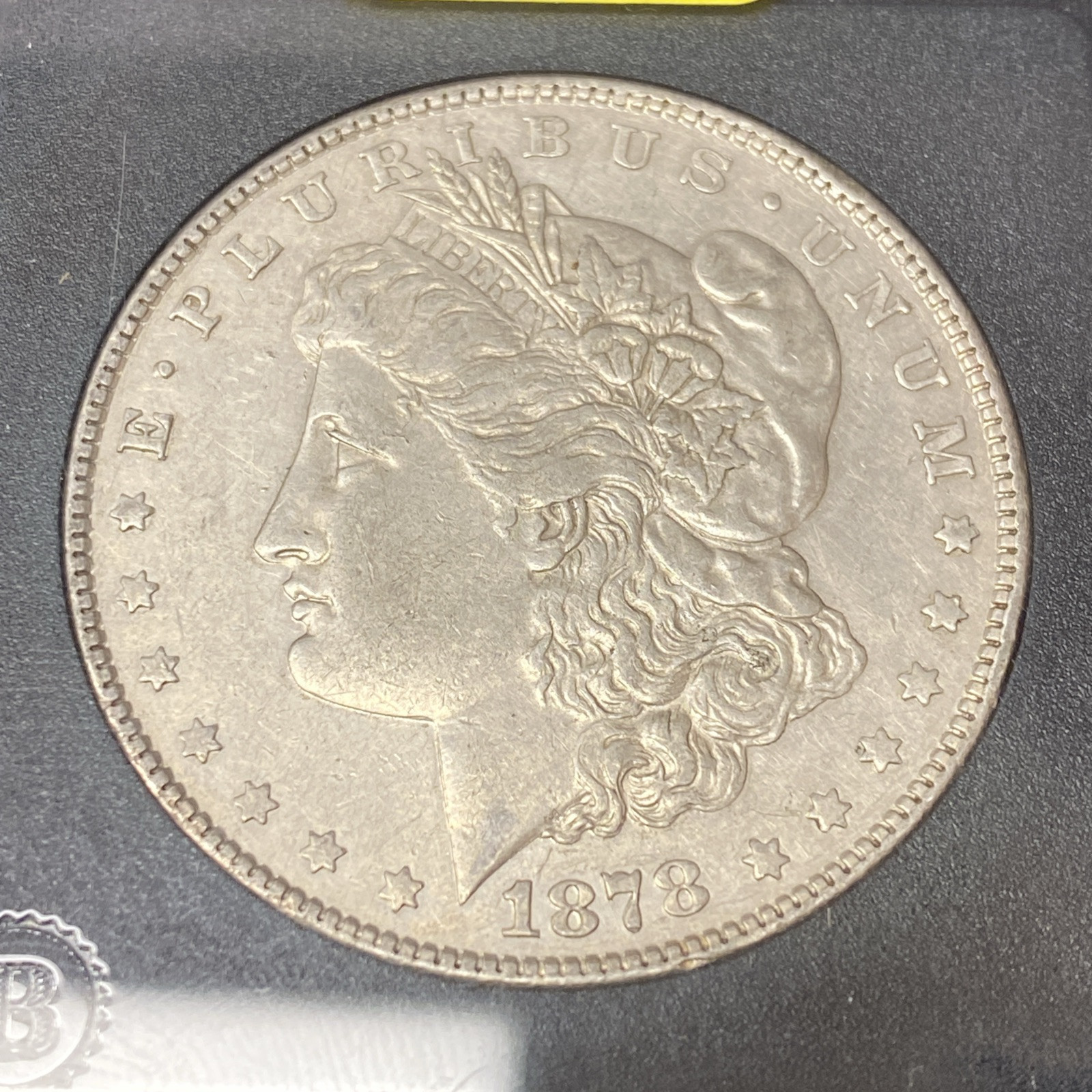 1878 8TF Morgan Silver Dollar $1 US 90% Silver Coin Very Fine! 8 Tail Feathers