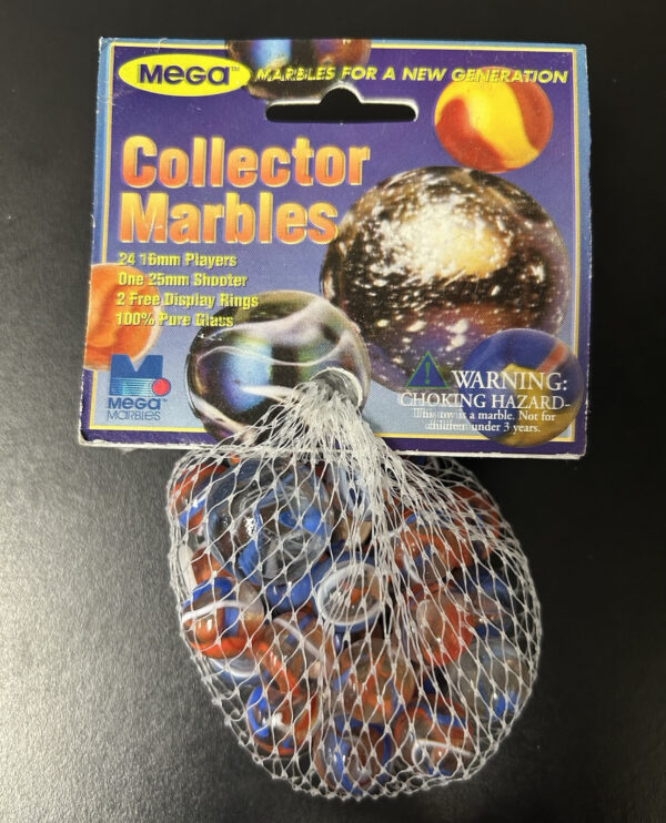 Cracker Jack Collector Series Bag Glass Mega Marbles Vacor 1 Shooter 24 Players