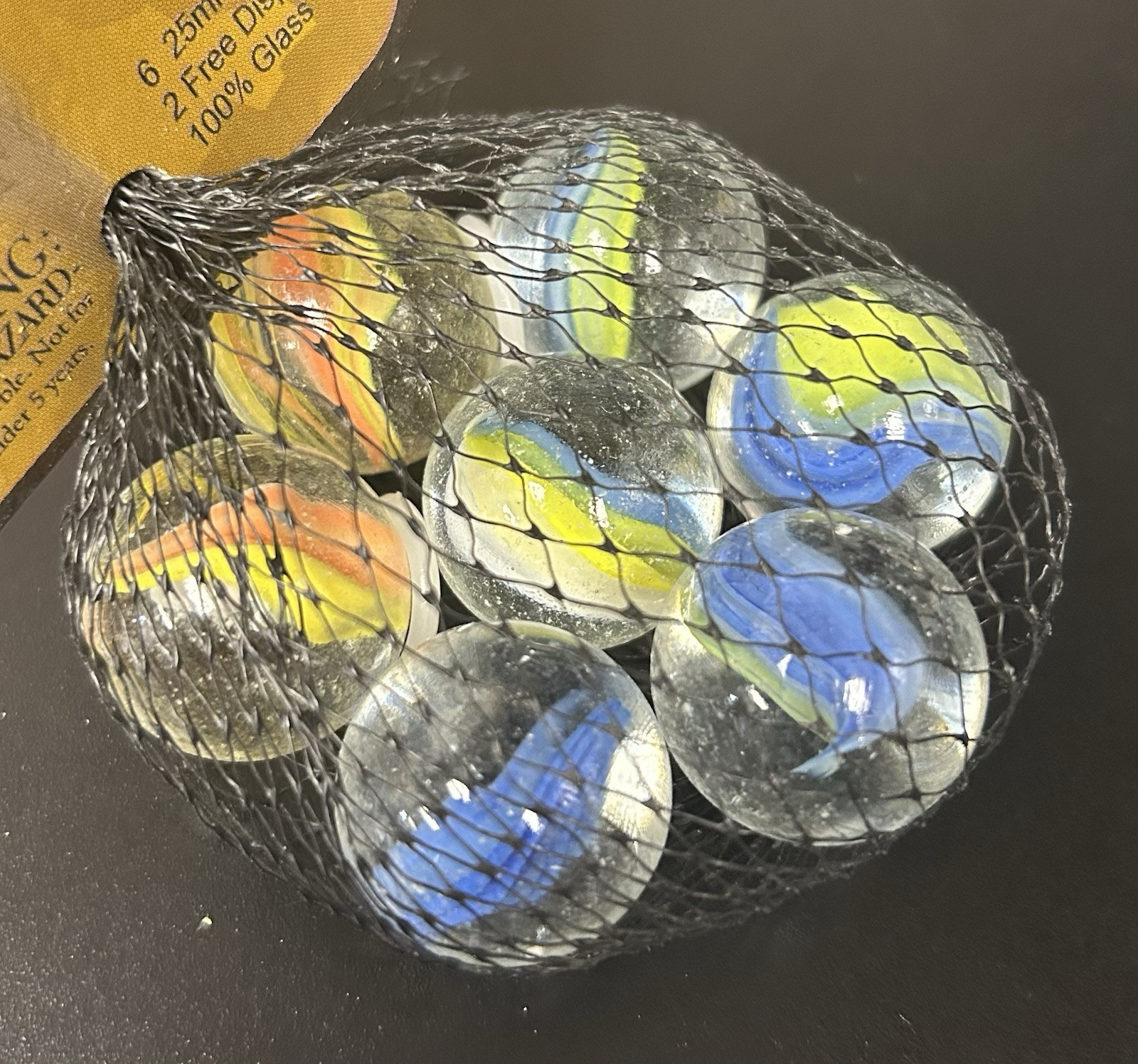 Gumballs Collector Series Net Bag Glass Mega Marbles Vacor 1 Shooter 24 ...