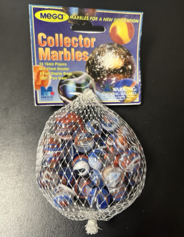 Cracker Jack Collector Series Bag Glass Mega Marbles Vacor 1 Shooter 24 Players