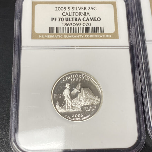 2005-S Silver Proof Statehood Quarter Set 5 Coins NGC PF70 Ultra Cameo Nice Set!
