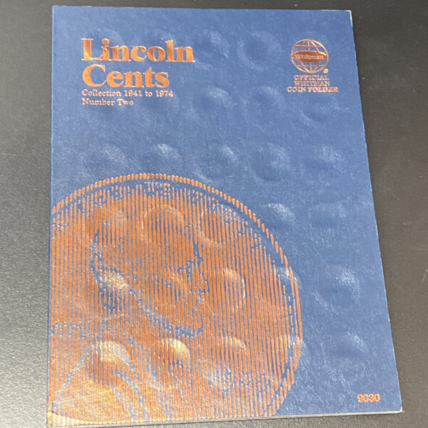 Whitman Lincoln Cent Penny Coin Folder Number Two Album Book 1941 - 1974 LikeNEW