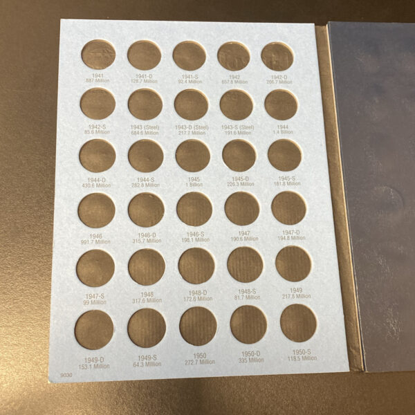 Whitman Lincoln Cent Penny Coin Folder Number Two Album Book 1941 - 1974 LikeNEW